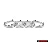 Original Audi Rings Front Grill Badge Emblem Chrome - 4D0853605A 2ZZ