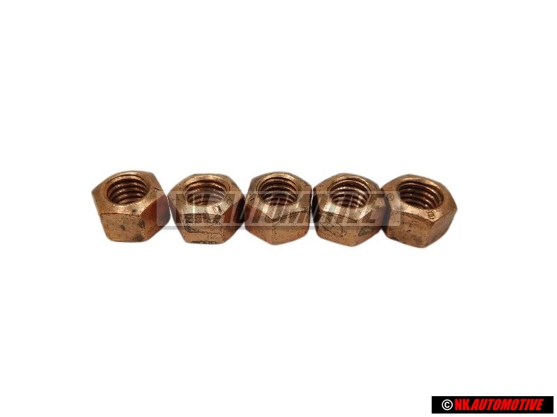 5x Original VW Hexagon Nut Self Locking - N 90085001