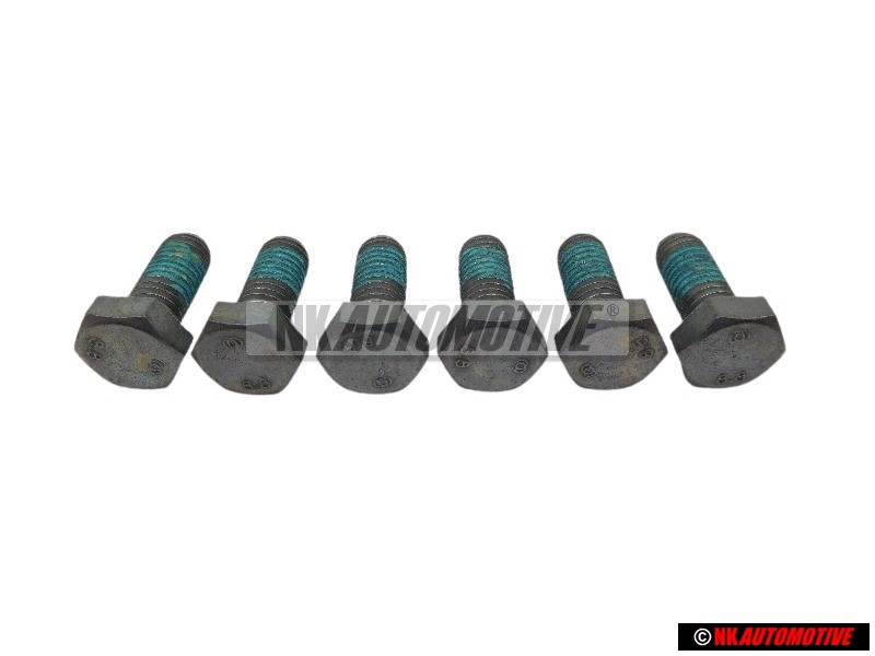 6x Original VW Hexagon Head Bolt Self Locking M8x20 - N 01024041