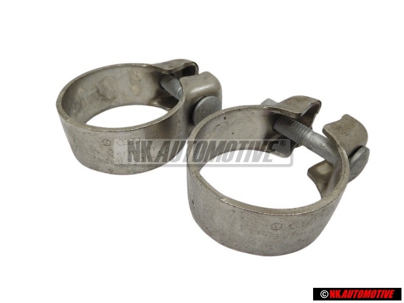 2x Original VW Exhaust Clamp 59.5 - 1H0253139D