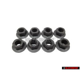 8x Original VW Hexagon Collar Nut - N 90175205