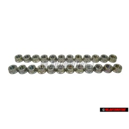 24x Original VW Hexagon Collar Nut - N 90279006