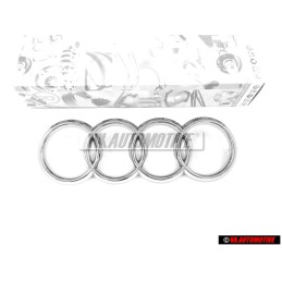 Original Audi Rings Front Grill Badge Emblem Chrome - 811853605A