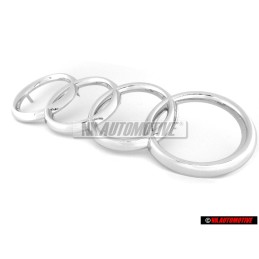 Original Audi Rings Front Grill Badge Emblem Chrome - 811853605A