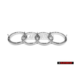 Original Audi Rings Front Grill Badge Emblem Chrome - 811853605A