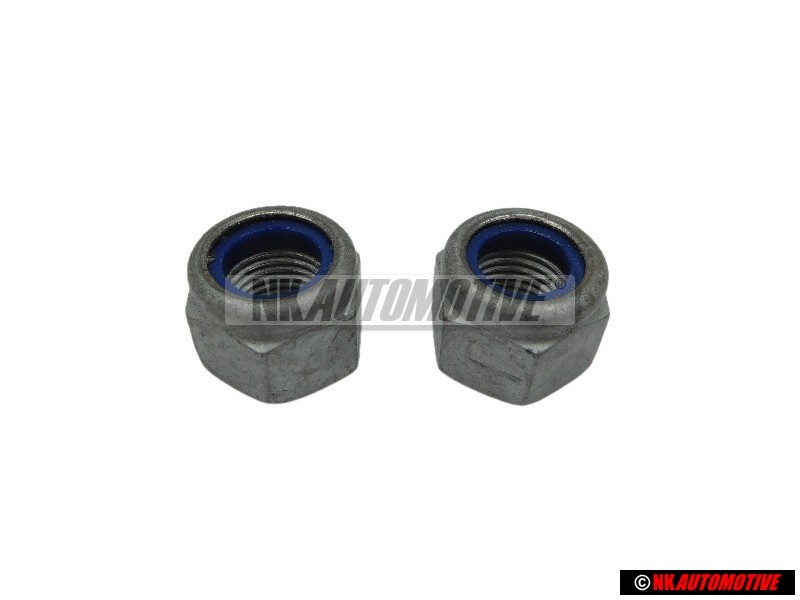 2x Original VW Suspension Strut Upper Hexagon Nut Self Locking - N 10535201