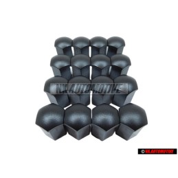 16x Original VW cap wheel bolt satin black - 867601173 01C