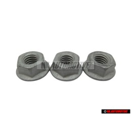 3x Original VW Hexagon Collar Nut Self Locking M8 - N 90226404