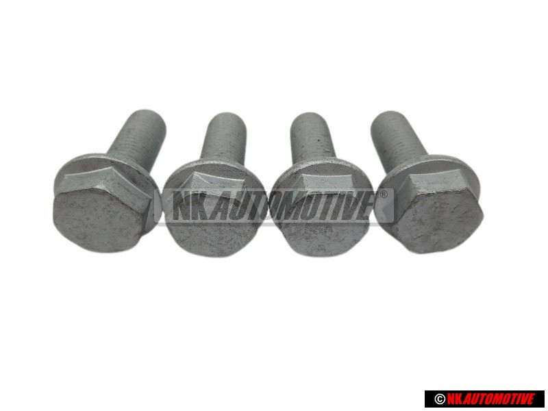 4x Original VW Front Brake Caliper Carrier Self Locking Bolt - N 90708504