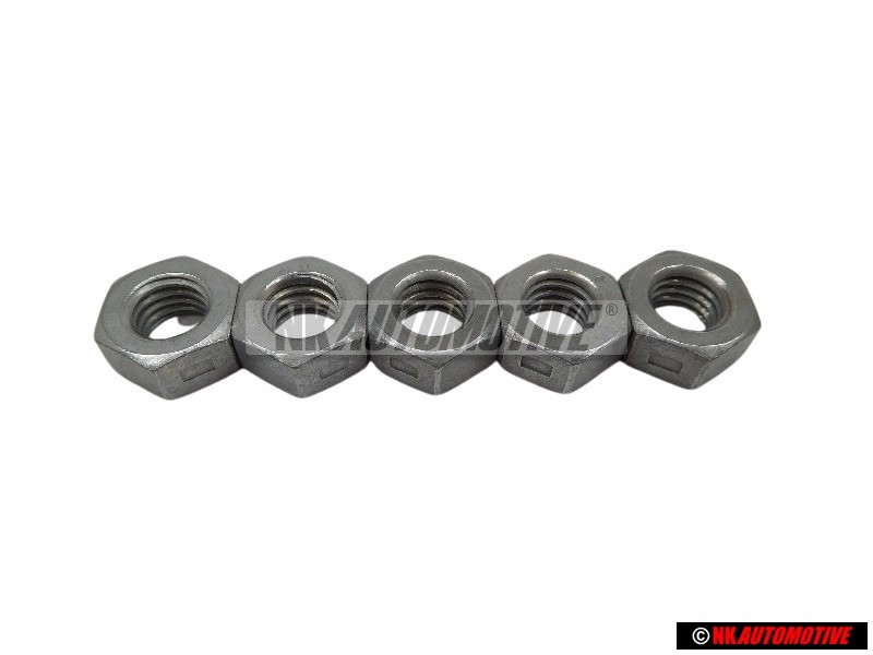 5x Original VW "Hexagon Nut, Self-Locking" - N 90074401