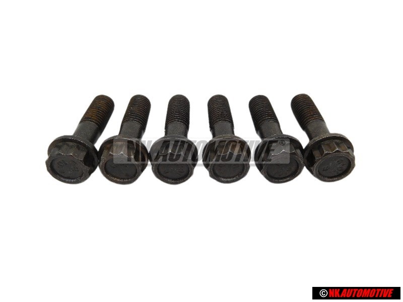 6x Original VW 12-Point Head Bolt - N 10101001