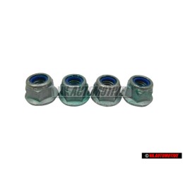 4x Original VW Hexagon Self Locking Collar Nut M8 - N 90183802
