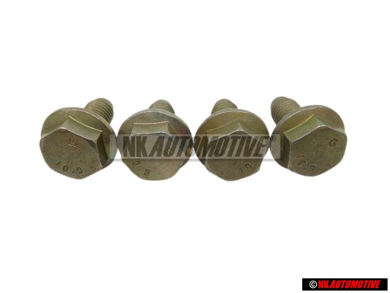 4x Original VW Hexagon Collared Bolt M10x24 - N 10257501