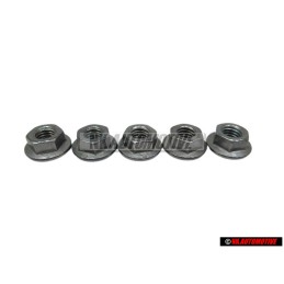 5x Original VW Hexagon Collar Nut M5 - N 10017304