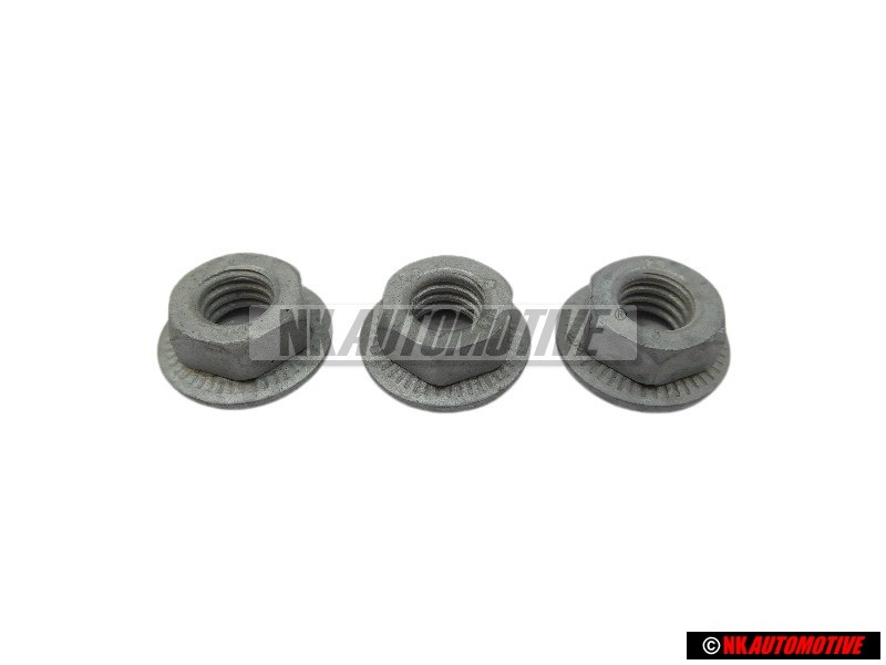 3x Original VW Hexagon Collar Nut - N 90106304