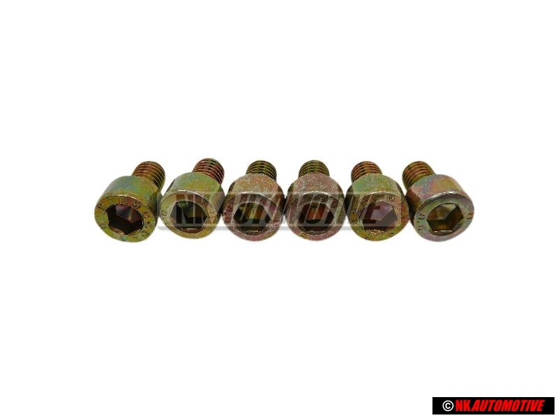 6x Original VW Socket Head Bolt With Hexagon Socket Head - N 0147506
