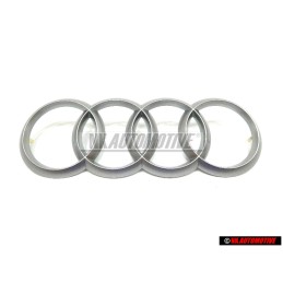 Original Audi Rings Engine Cover Badge Emblem Silver - 022103940C