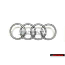 Original Audi Rings Engine Cover Badge Emblem Silver - 022103940C