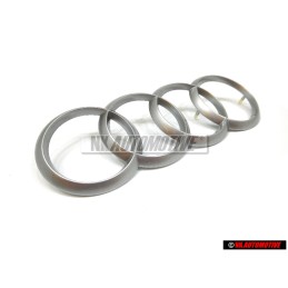 Original Audi Rings Engine Cover Badge Emblem Silver - 022103940C