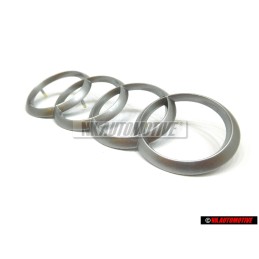Original Audi Rings Engine Cover Badge Emblem Silver - 022103940C
