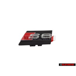 Original Audi S6 Front Grill Badge Emblem Black Chrome Red - 4B3853735A 2ZZ