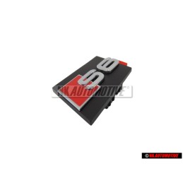 Original Audi S6 Front Grill Badge Emblem Black Chrome Red - 4B3853735A 2ZZ