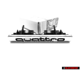 Original Audi QUATTRO Front Grill Badge Emblem Chrome - 4D0853736E 2ZZ