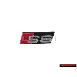 Original Audi S6 Front Grill Badge Emblem Black Chrome Red - 4F0853736F 2ZZ