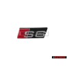 Original Audi S6 Front Grill Badge Emblem Black Chrome Red - 4F0853736F 2ZZ