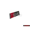 Original Audi S6 Front Grill Badge Emblem Black Chrome Red - 4F0853736F 2ZZ