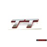 Original Audi TT Rear Boot Badge Emblem Chrome Red - 8N0853743C 2ZZ