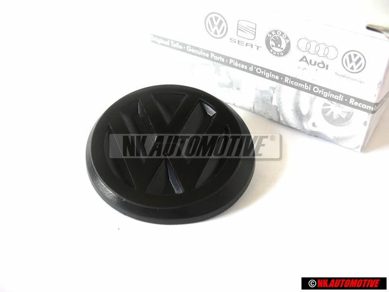 Original VW Rear Boot Badge Emblem Black 50mm - 191853601B MY8