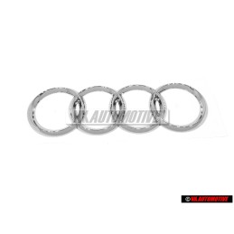 Original Audi Rings Rear Boot Badge Emblem Chrome - 8E9853742 2ZZ
