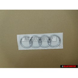 Original Audi Rings Rear Boot Badge Emblem Chrome - 8E9853742 2ZZ