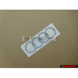 Original Audi Rings Rear Boot Badge Emblem Chrome - 8E9853742 2ZZ