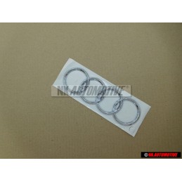 Original Audi Rings Rear Boot Badge Emblem Chrome - 8E9853742 2ZZ