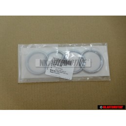 Original Audi Rings Rear Boot Badge Emblem Chrome - 8E9853742 2ZZ