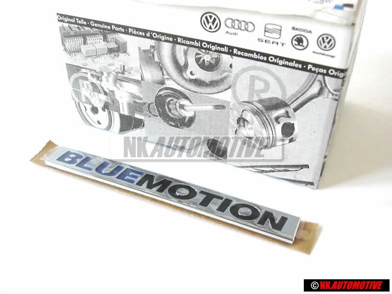 Original VW BLUE MOTION Rear Trunk Boot Badge Emblem - 3C0853675AJWWS