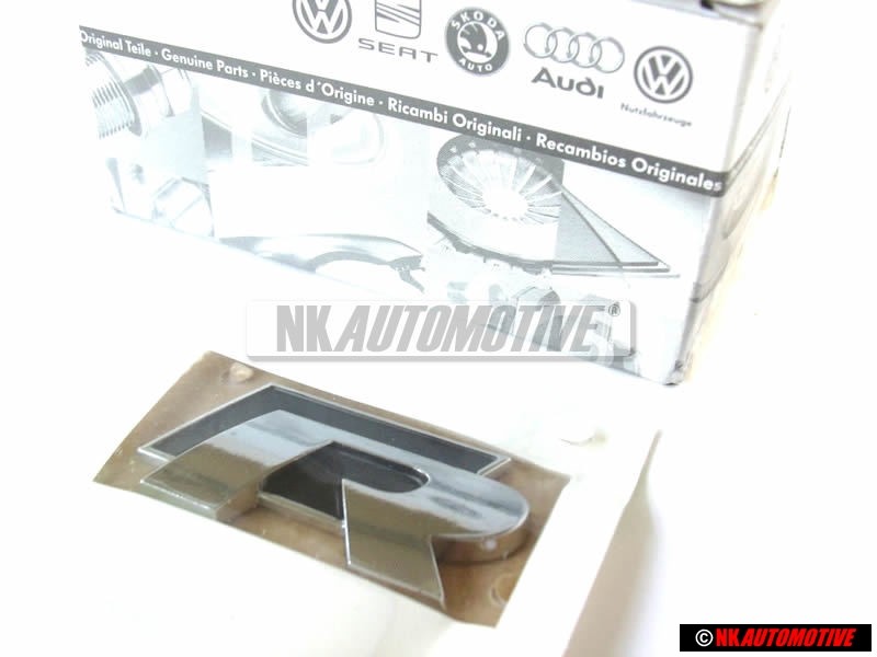 Original VW R Rear Trunk Boot Badge Emblem Chrome - 1K8853675K FXC