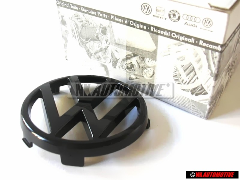 Original VW Front Grill Badge Emblem Black - 165853601A 01C
