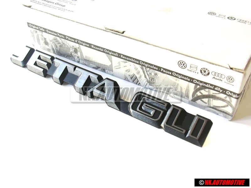 Original VW JETTA GLI Rear Boot Badge Emblem Brushed Silver - 165853687D GX2