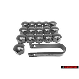 Original VW SET 16x Wheel Bolt Covers Caps &Removal Tool - Golf Corrado Scirocco