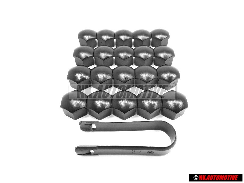 Original VW SET 20x Wheel Bolt Covers Caps &Removal Tool - Golf Corrado Scirocco