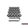 Original VW SET 20x Wheel Bolt Covers Caps &Removal Tool - Golf Corrado Scirocco