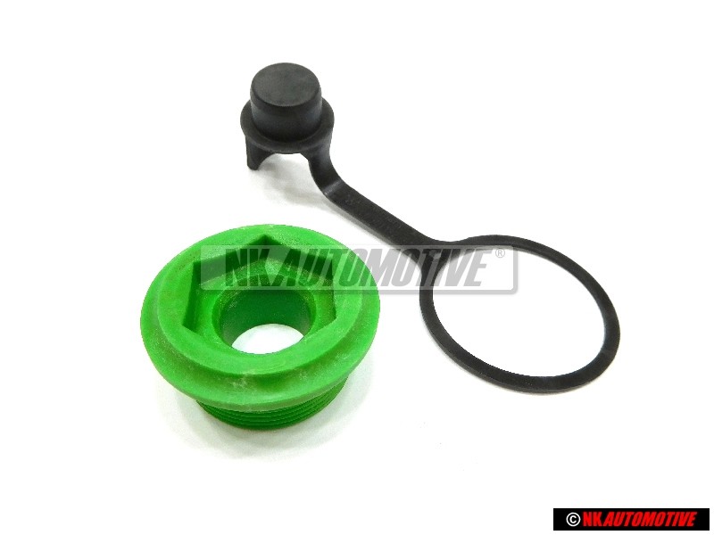 Original VW SET Gearbox Inspection Plug & Cap Green - Golf MK1/2/3 Cabriolet