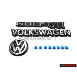 Original VW SET Rear Boot Badges Emblems - Golf Cabriolet MK1 Golf MK2