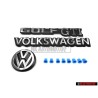 Original VW SET Rear Boot Badges Emblems - Golf Cabriolet MK1 Golf MK2