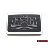 Original VW Trim With Emblem Satin Black White - 165853688A QV7