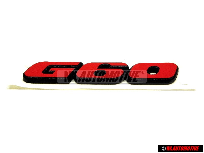 Original VW Inscription Satin Black Mars Red - 357853675 QS2