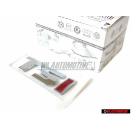 Original VW TSI Rear Trunk Boot Badge Emblem Chrome Red - 5K0853675M GQF